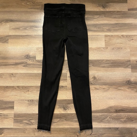 Spanx Black Distressed Pull On Skinny Jeans - Picture 6 of 9